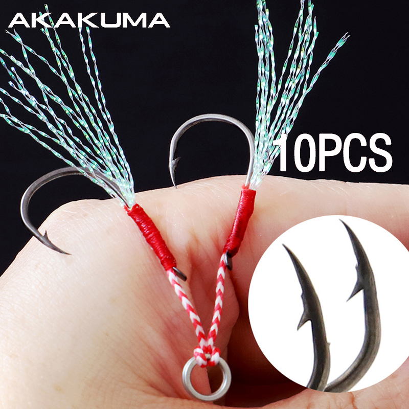 Jigger Double Sided - 10 pçs ganchos de pesca único
