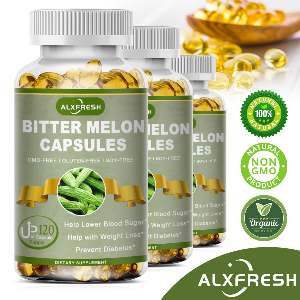 Bitters Bottle Set - Suplemento Alxfresh Extra Forte de Melão