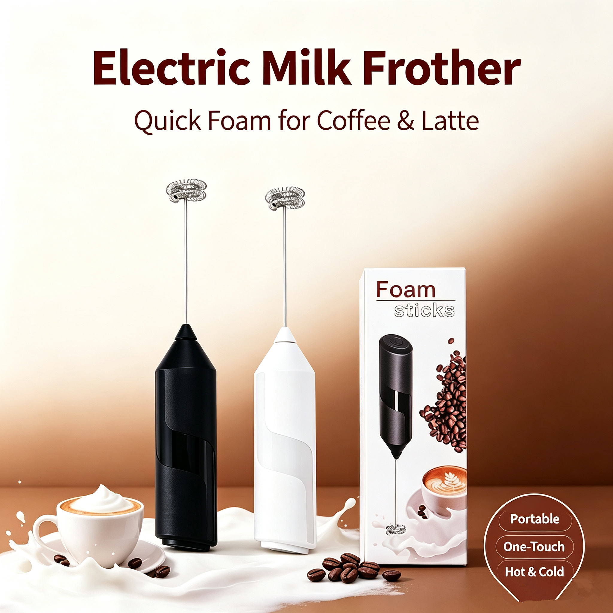 Home Barista - Espumador de Leite Sem Fio, Batedor