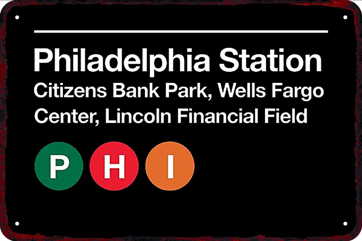 Home Bar Word - Placa de Metal Vintage Philadelphia Pro