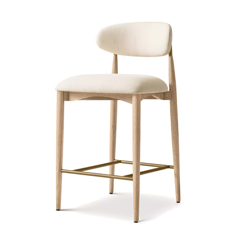 Home Bar Stools - Novo estilo nórdico tecido bancos de