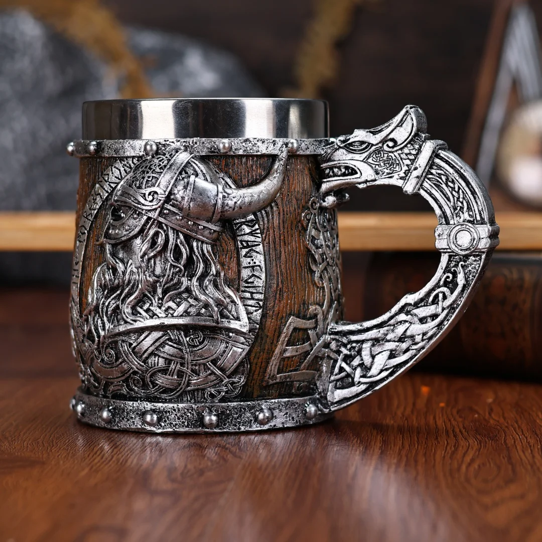 Home Barca - 450ml valhalla viking aço inoxidável barril