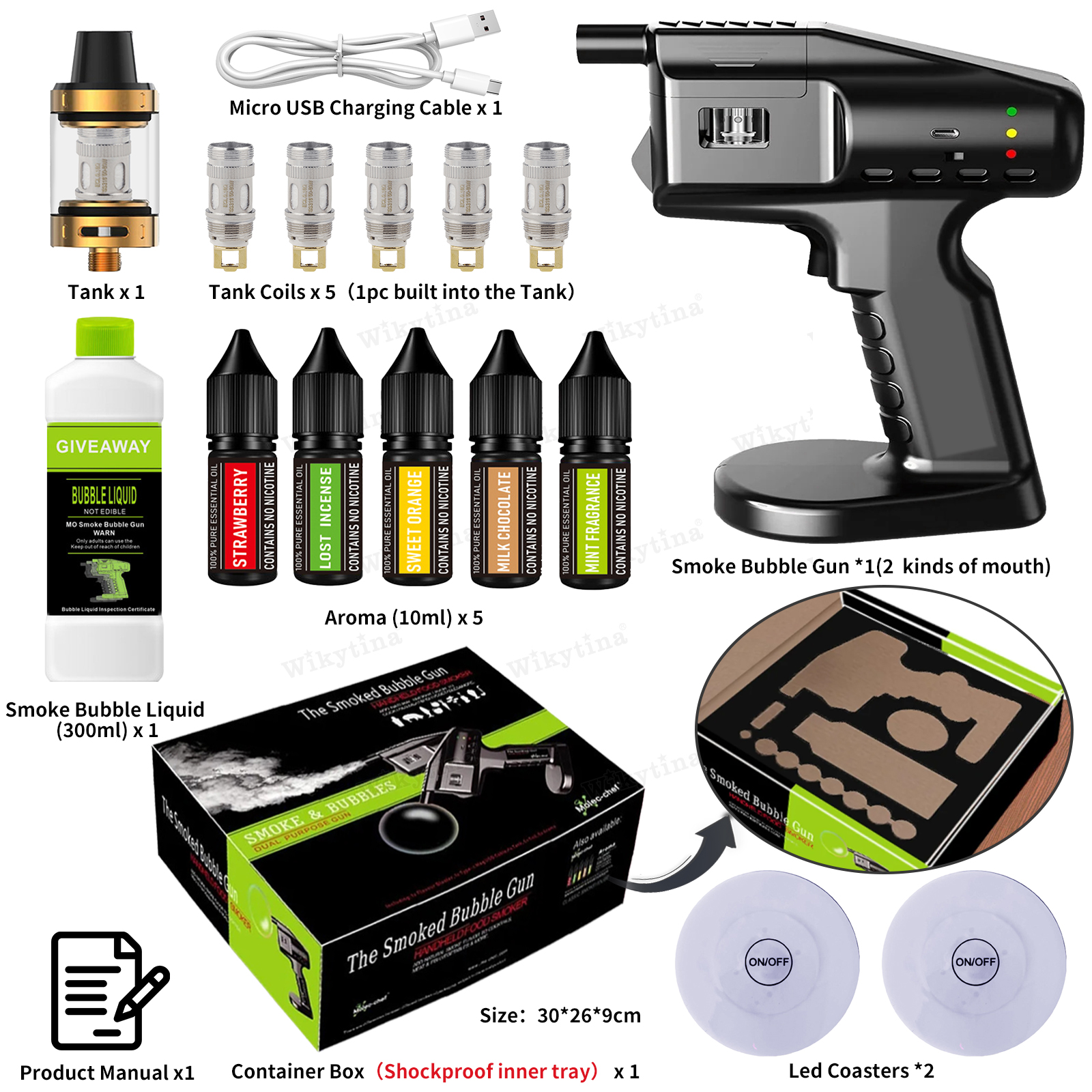 Smoking Gun Kit - Pistola de bolha de fumaça de