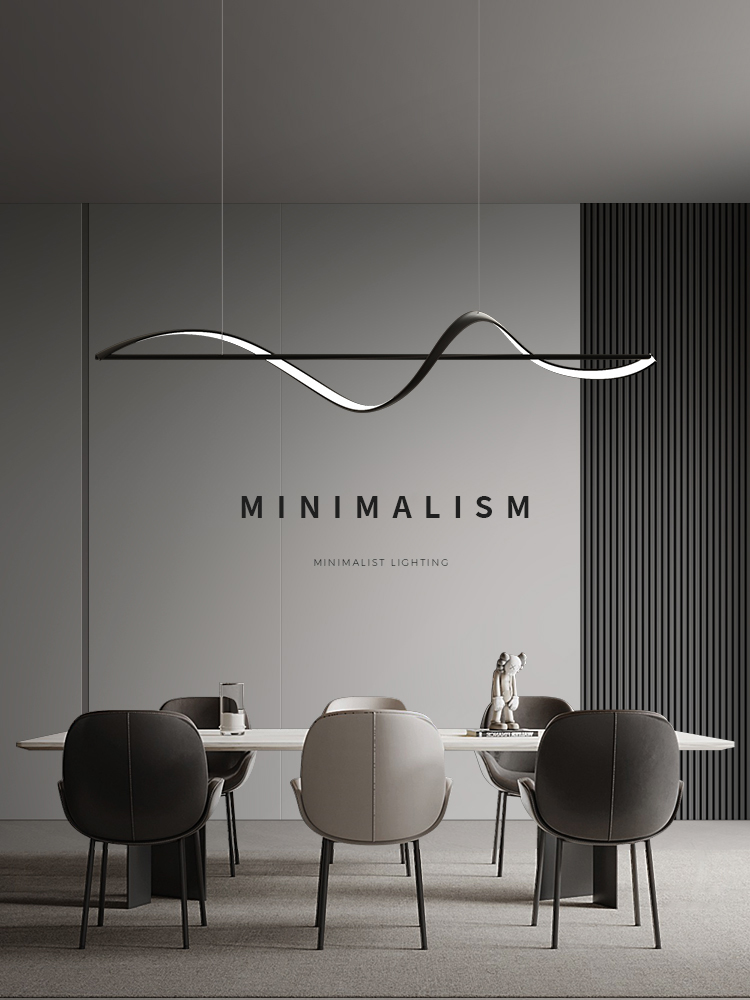 Home Bar Word - Moderno Minimalismo Curva Led Luzes Pingente,