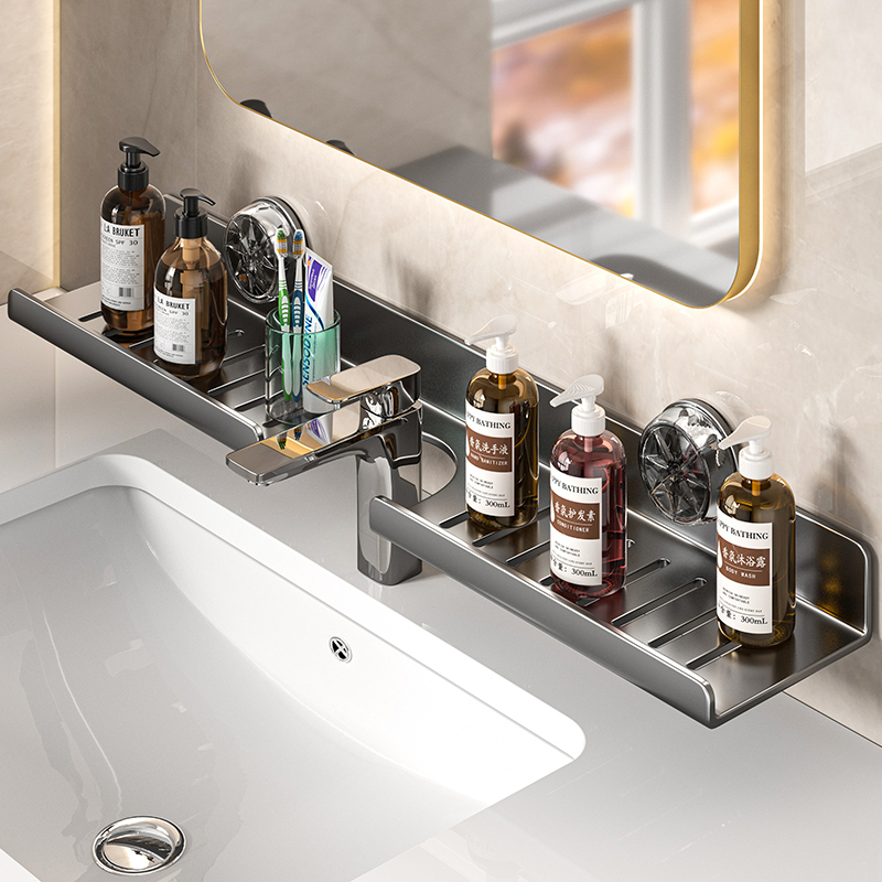 Home Bar Sink - Prateleira de Banheiro com Ventosa para