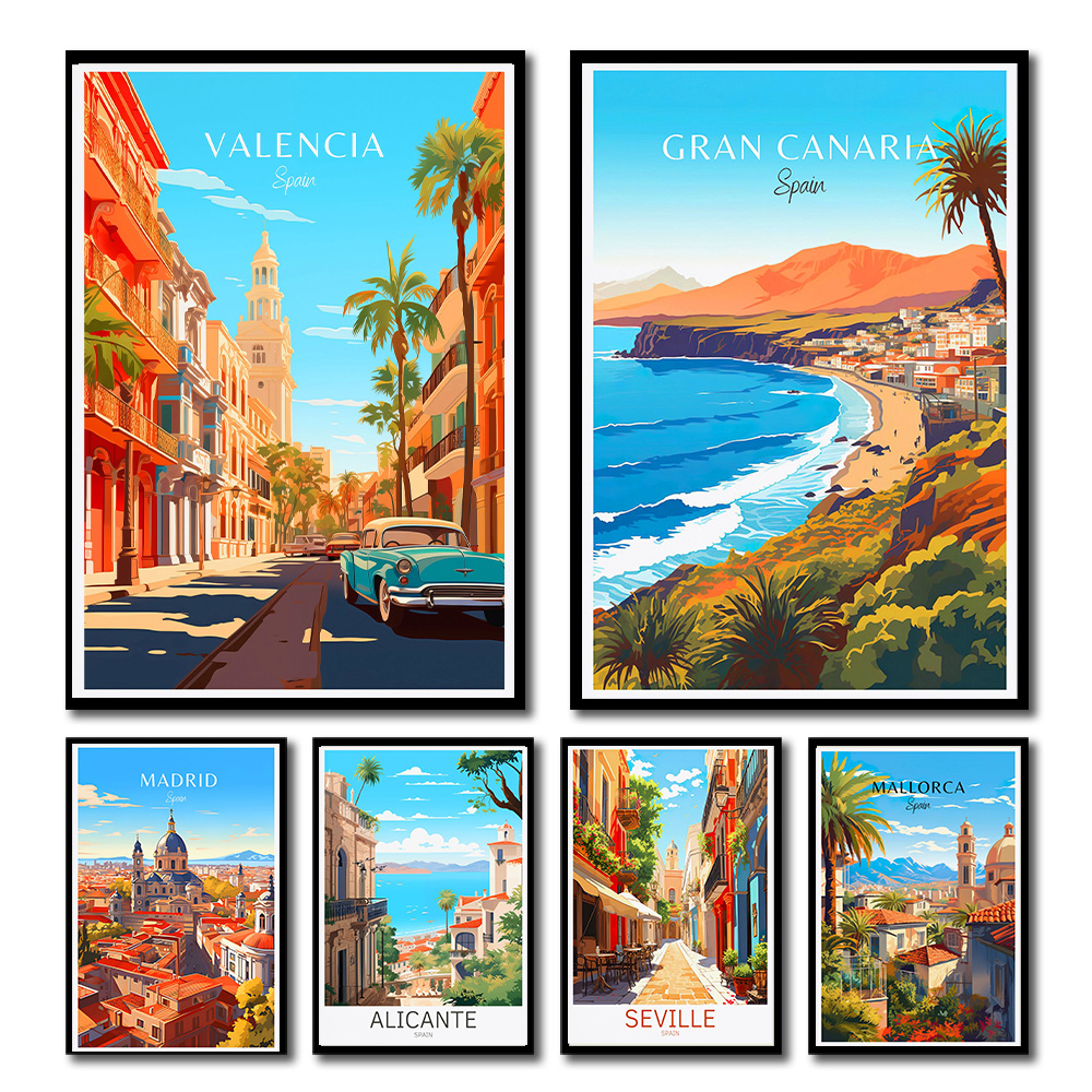 Home Barcelona - Cartaz de Viagem de Espanha, Pintura