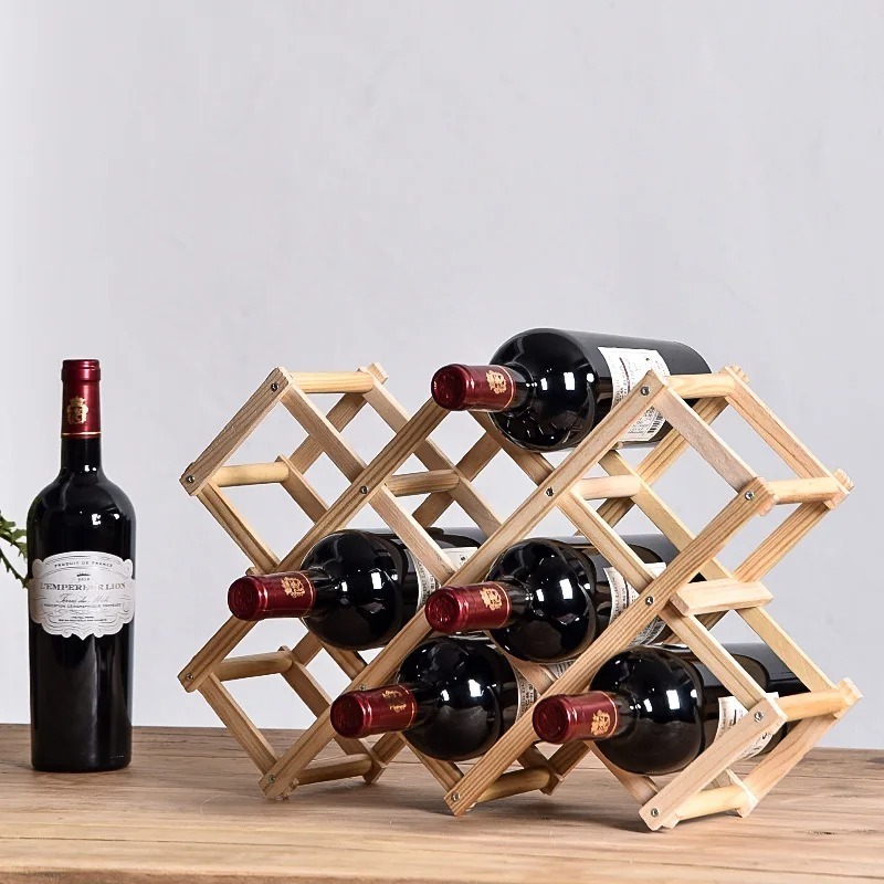 Home Bar Shelf - Prateleiras empilháveis para armazenamento de vinho,