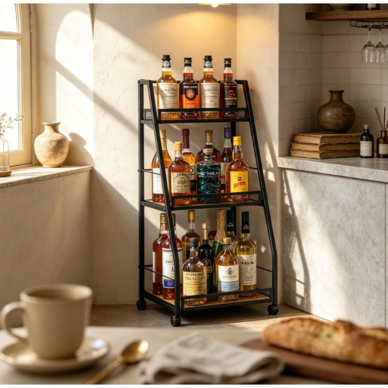 Home Bar Shelf - Suporte de Vinho em Escada de
