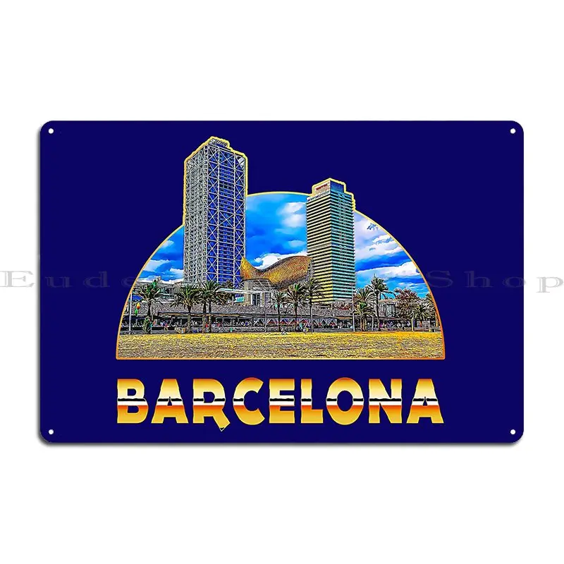 Placa de Metal Decorativa: Arr - Home Barcelona avaliação e preço
