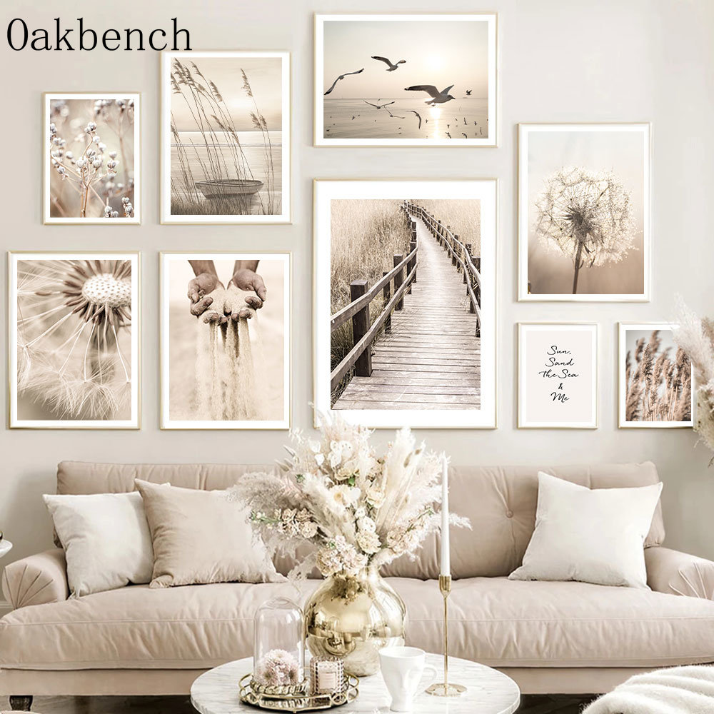 Bege Paisagem Wall Art, Reed D - Home Barca avaliação e preço