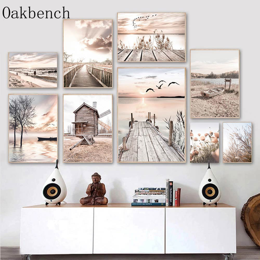 Bege Paisagem Wall Art, Reed D - Home Barca avaliação e preço