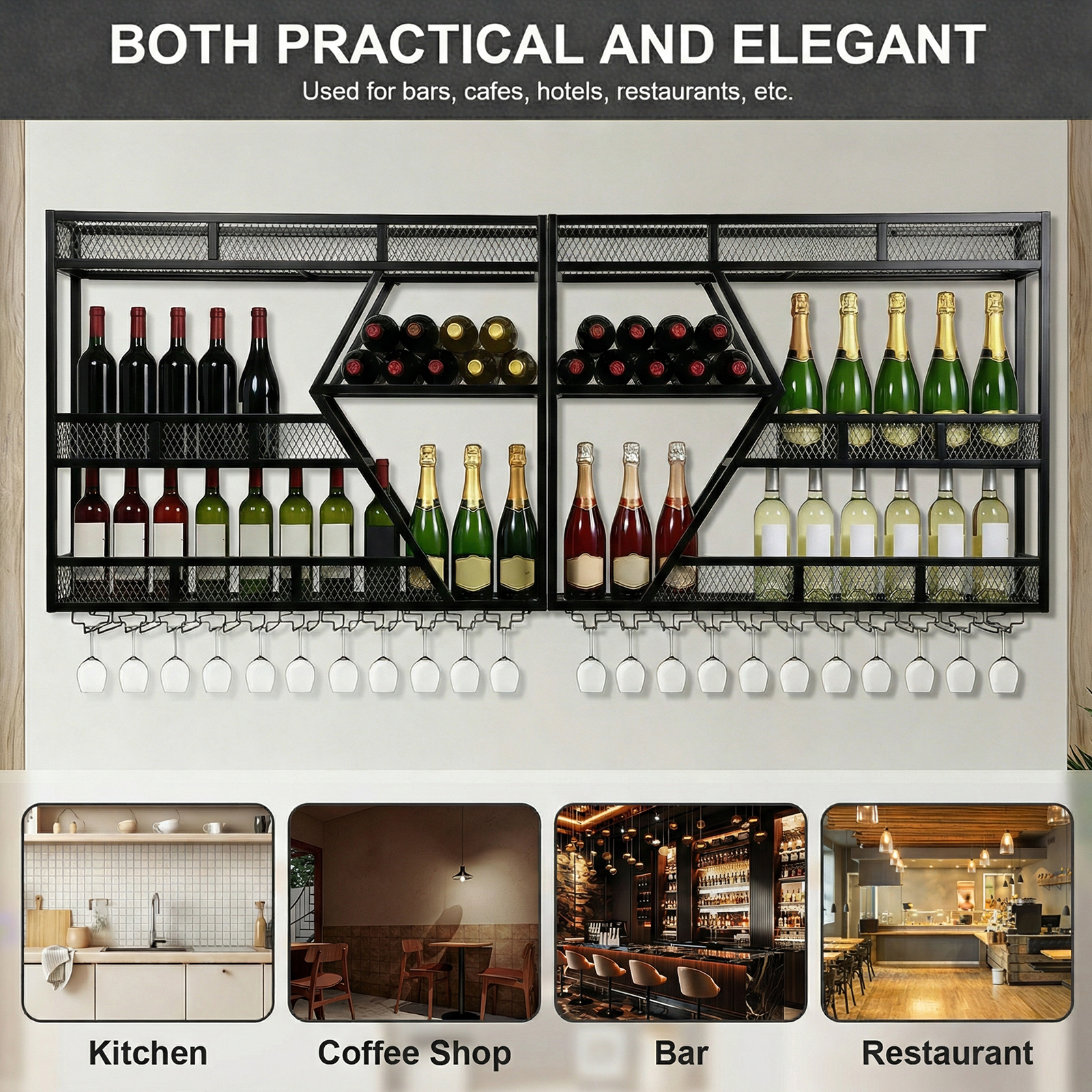 Prateleira de Vinho Montada na - Home Bar Shelf avaliação e preço