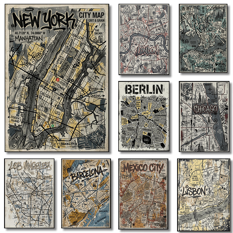 Pôsteres Urbanos Estilo Grafit - Home Barcelona avaliação e preço