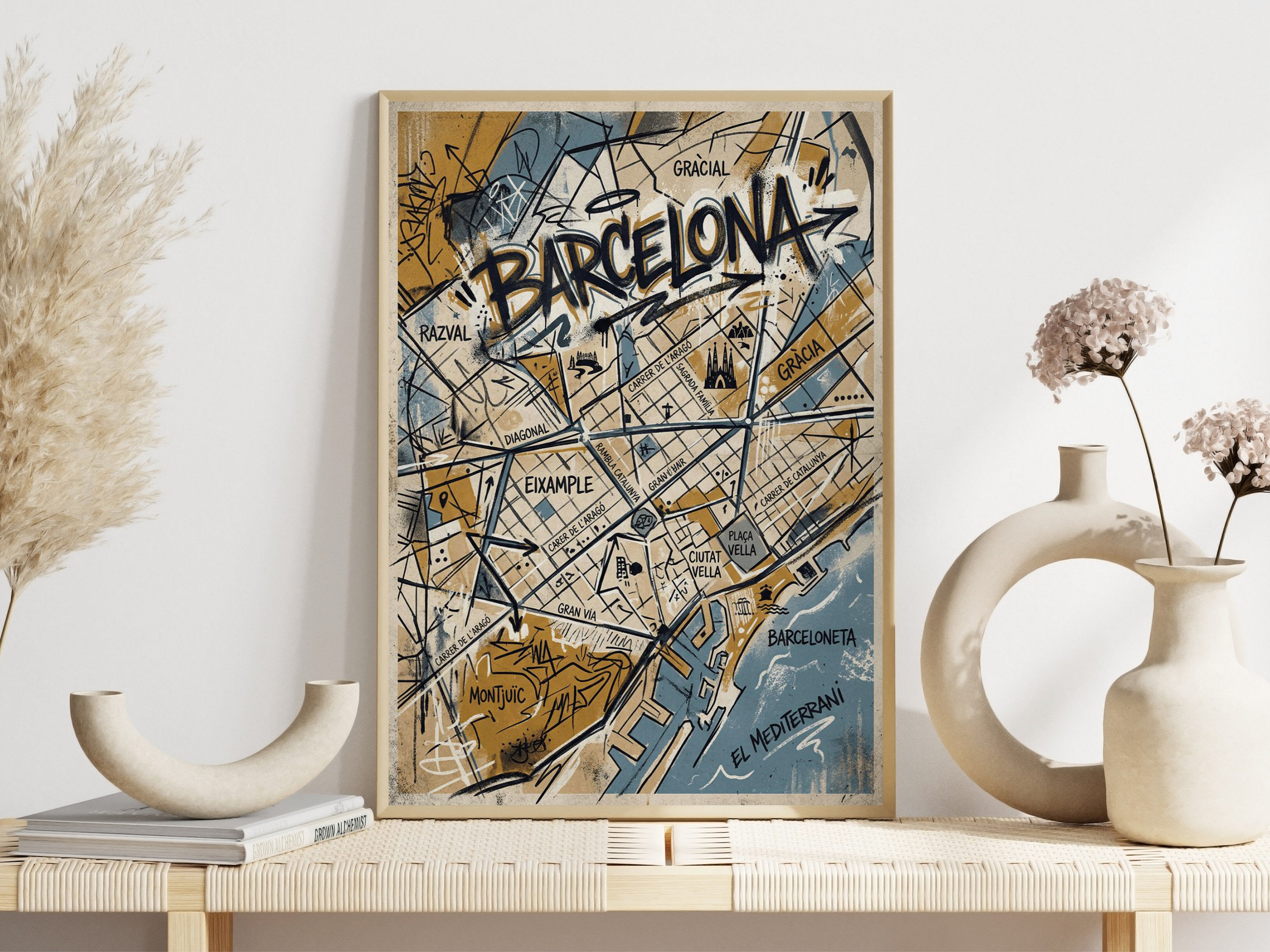 Pôsteres Urbanos Estilo Grafit - Home Barcelona avaliação e preço
