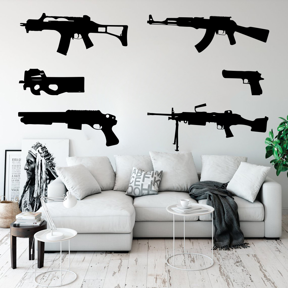 Conjunto de 6 armas decalque d - Smoking Gun Kit avaliação e preço