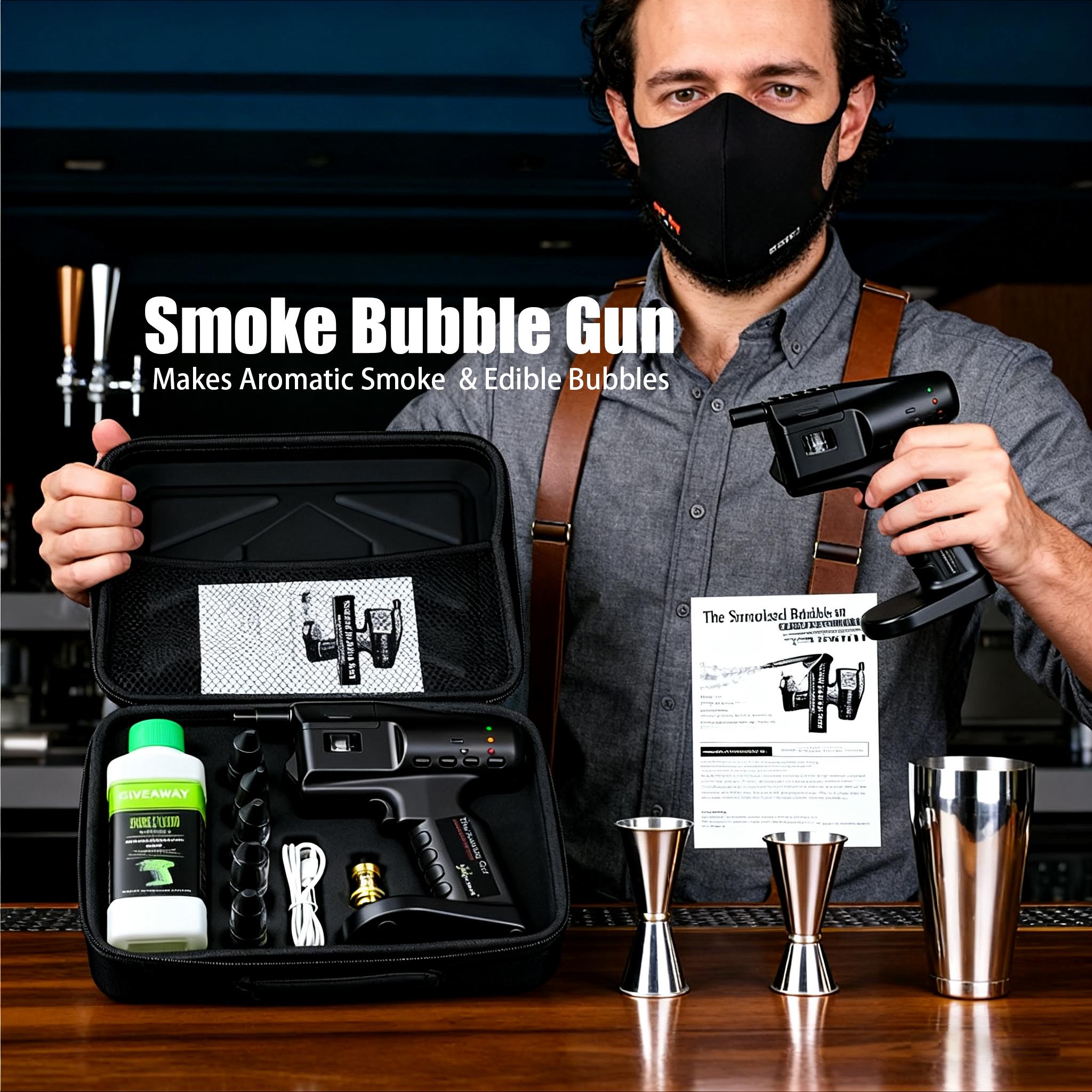 Pistola de Bolhas de Fumaça pa - Smoking Gun Kit avaliação e preço