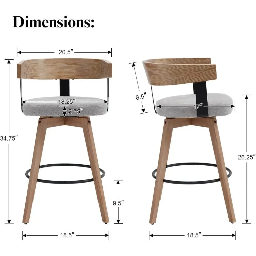 Conjunto de 2 Banquetas de Bar - Home Bar Stools avaliação e preço