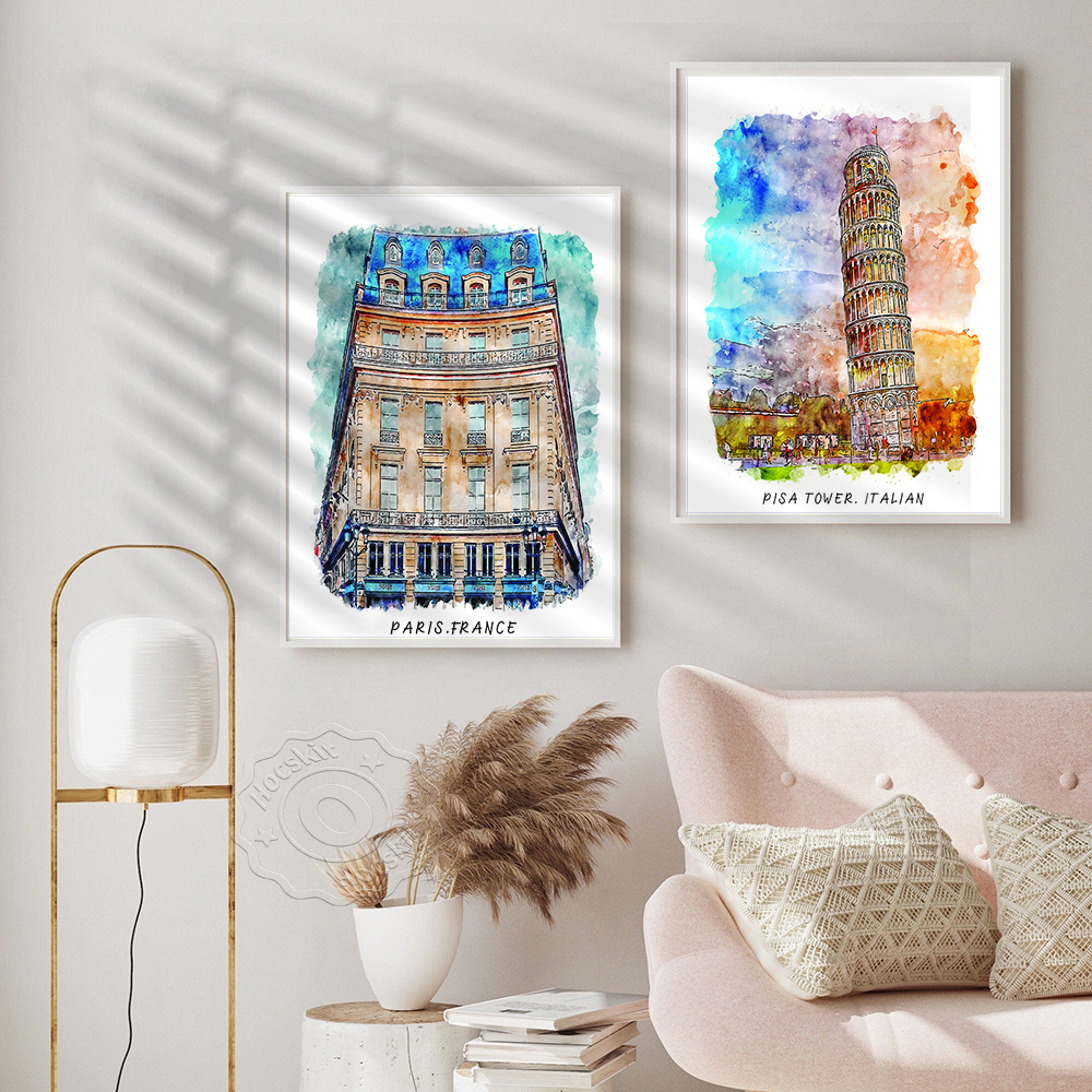 Impressão em aquarela, pôster  - Home Barcelona avaliação e preço