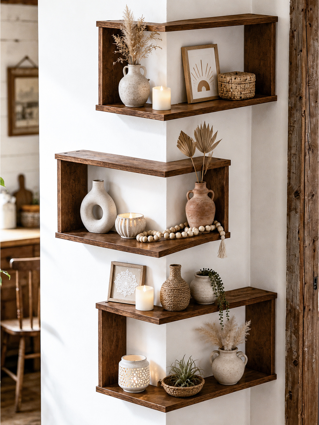 1, 2 peças Prateleira de Canto - Home Bar Shelf avaliação e preço
