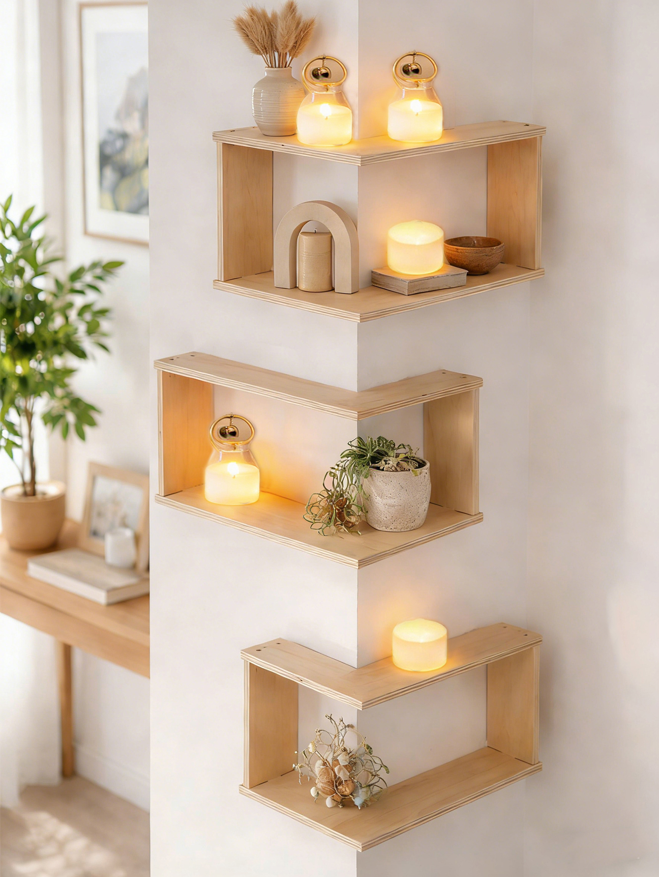 1, 2 peças Prateleira de Canto - Home Bar Shelf avaliação e preço