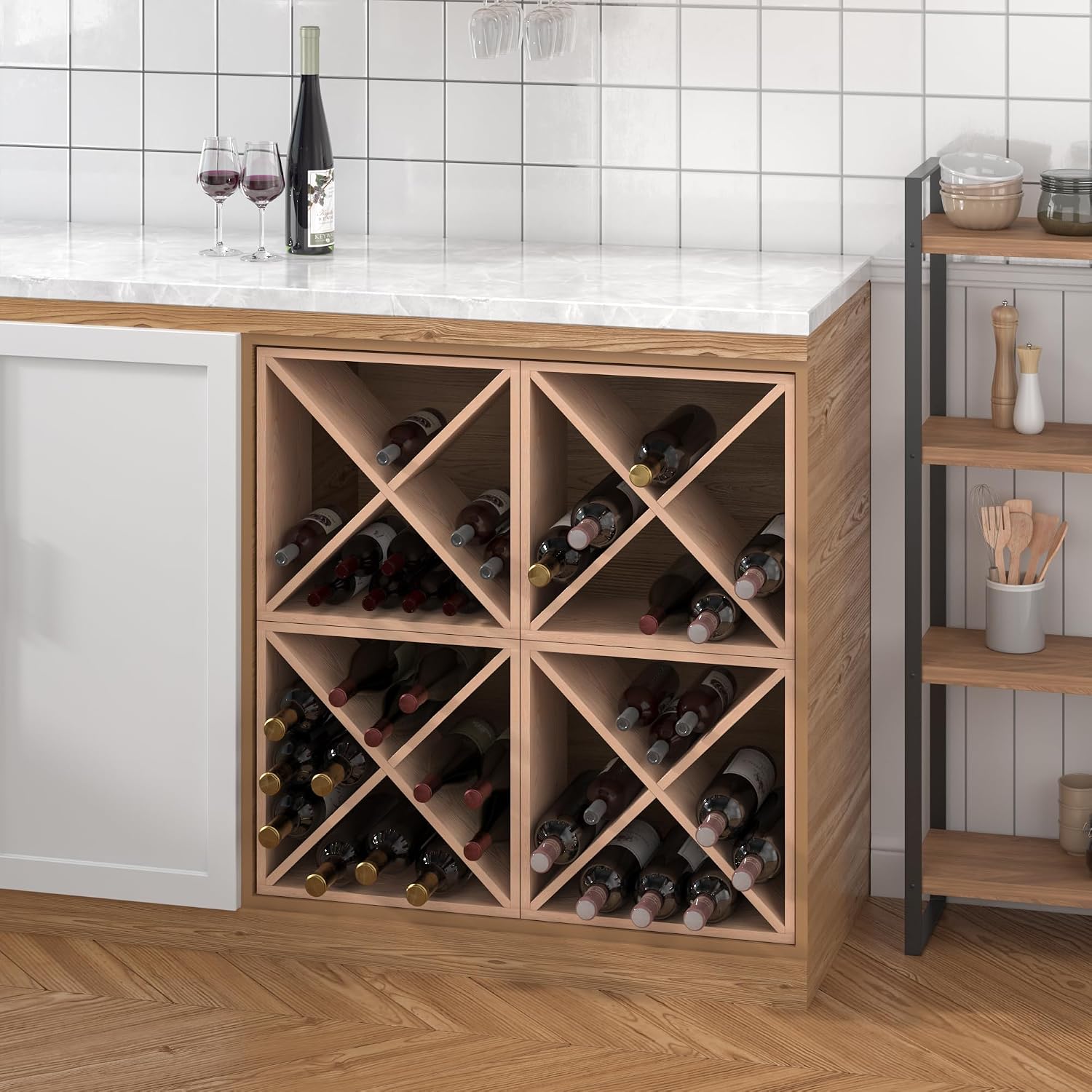Suporte para 96 Garrafas de Vi - Home Bar Shelf avaliação e preço