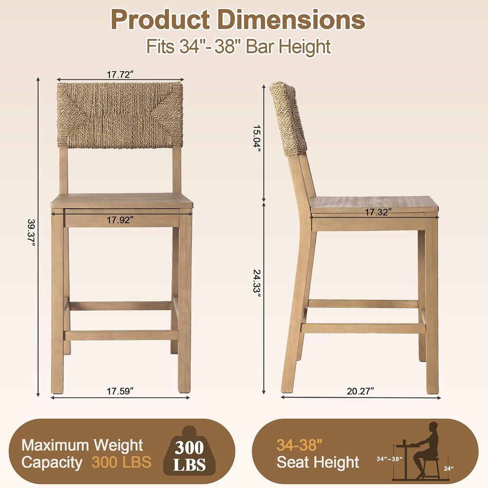 Conjunto de 2 Banquetas com En - Home Bar Stools avaliação e preço