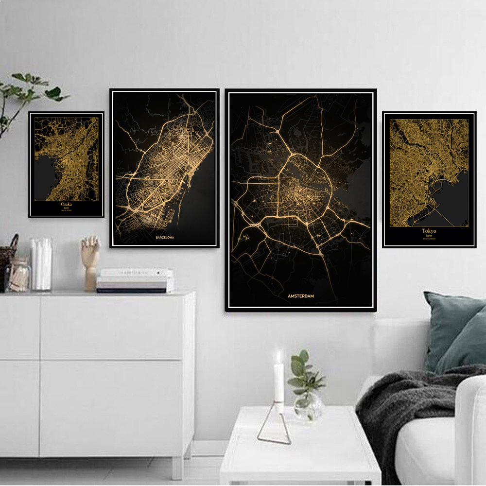 Poster prints amsterdam tóquio - Home Barcelona avaliação e preço