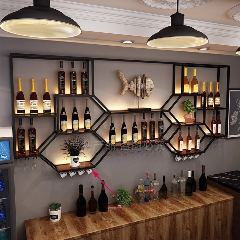 Prateleiras de metal armário d - Home Bar Shelf avaliação e preço