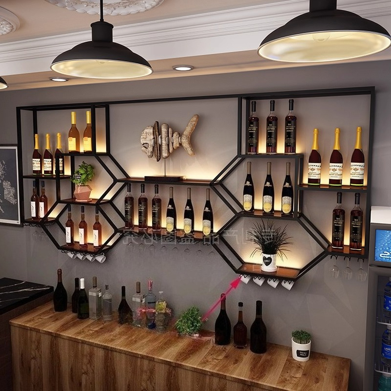 Prateleiras de metal armário d - Home Bar Shelf avaliação e preço